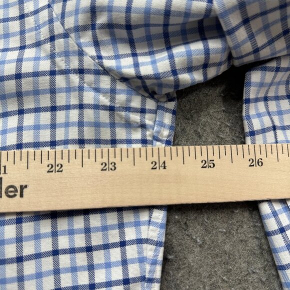 Ralph Lauren Oxford Shirt Men L Blue White Check OCBD Classic Fit - Picture 10 of 13